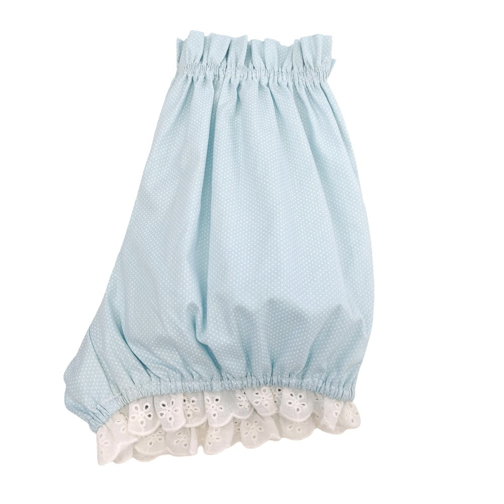 Sweet Lolita Bloomers Shorts for Girls Light Blue Pumpkin Pants with Lace Trim